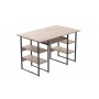 Компьютерный стол Ferrum-decor Тим 75x120x60 черный ДСП Дуб Сан-Марино 16мм (FRD-103953)