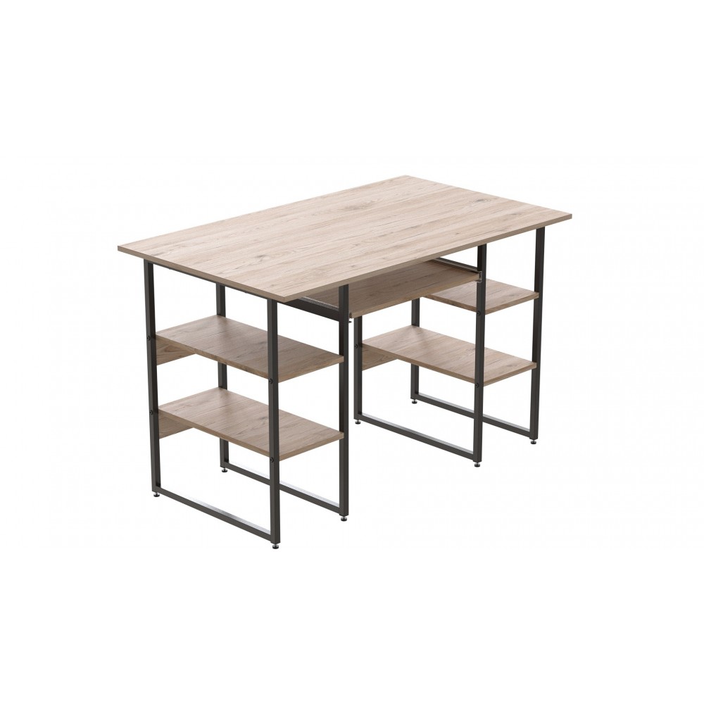 Компьютерный стол Ferrum-decor Тим 75x120x70 черный ДСП Дуб Сан-Марино 16мм (FRD-103973)