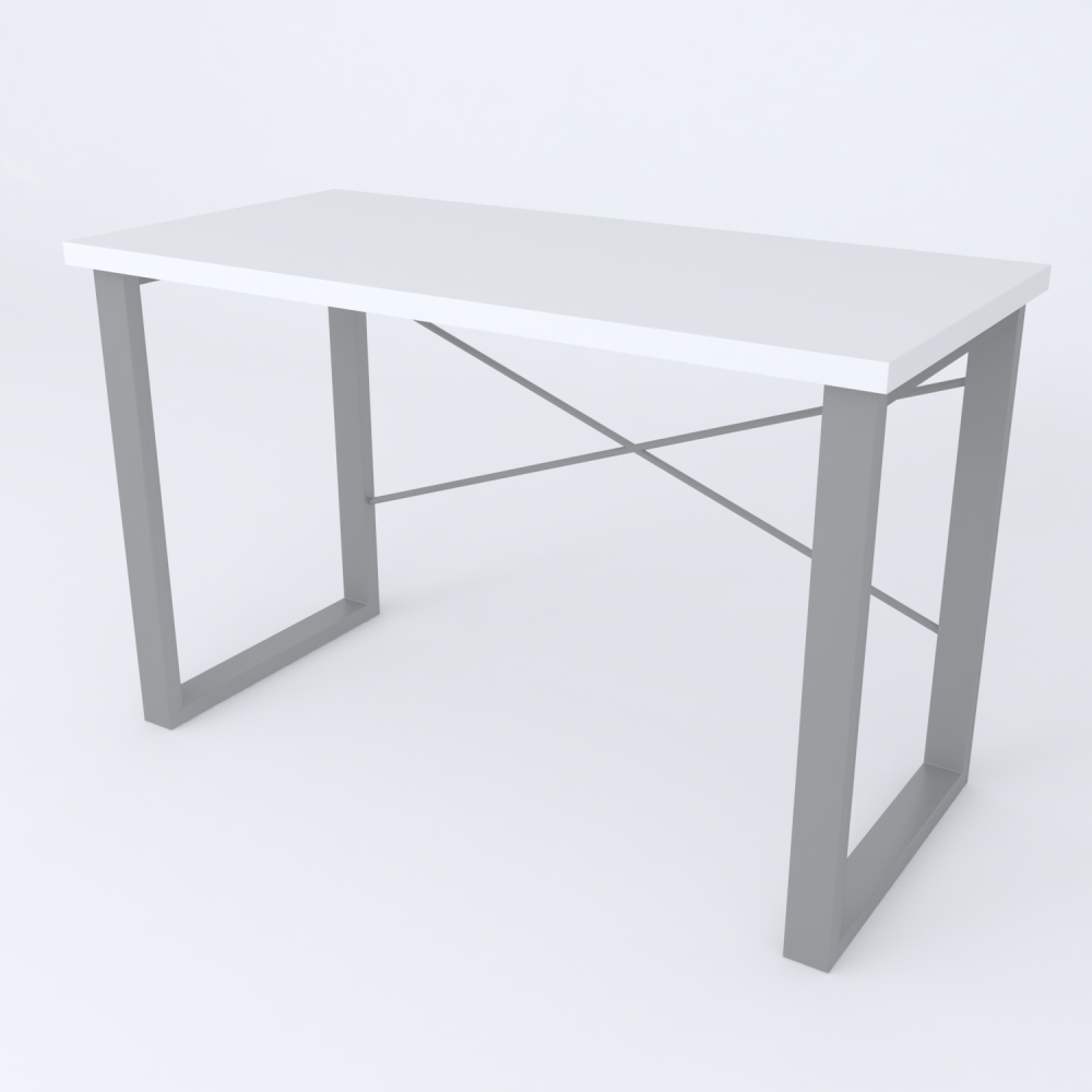 Письменный стол Ferrum-decor Драйв 750x1000x600 Серый металл ДСП Белое 32 мм (FRD-103303)