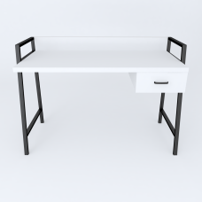 Письмовий стіл Ferrum-decor 750x1200x600 Чорний метал ДСП Біле 32 мм (FRD-103443)