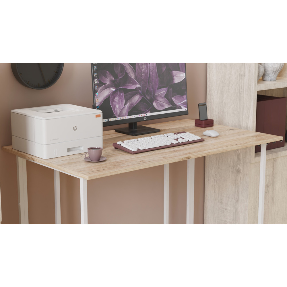 Компьютерный стол Ferrum-decor Ханна 75x100x60 белый ДСП Дуб Сан-Марино 16мм (FRD-103993)