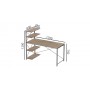 Компьютерный стол Ferrum-decor Джек 75x120x60 Серый ДСП Дуб Сан-Марино (FRD-104394)