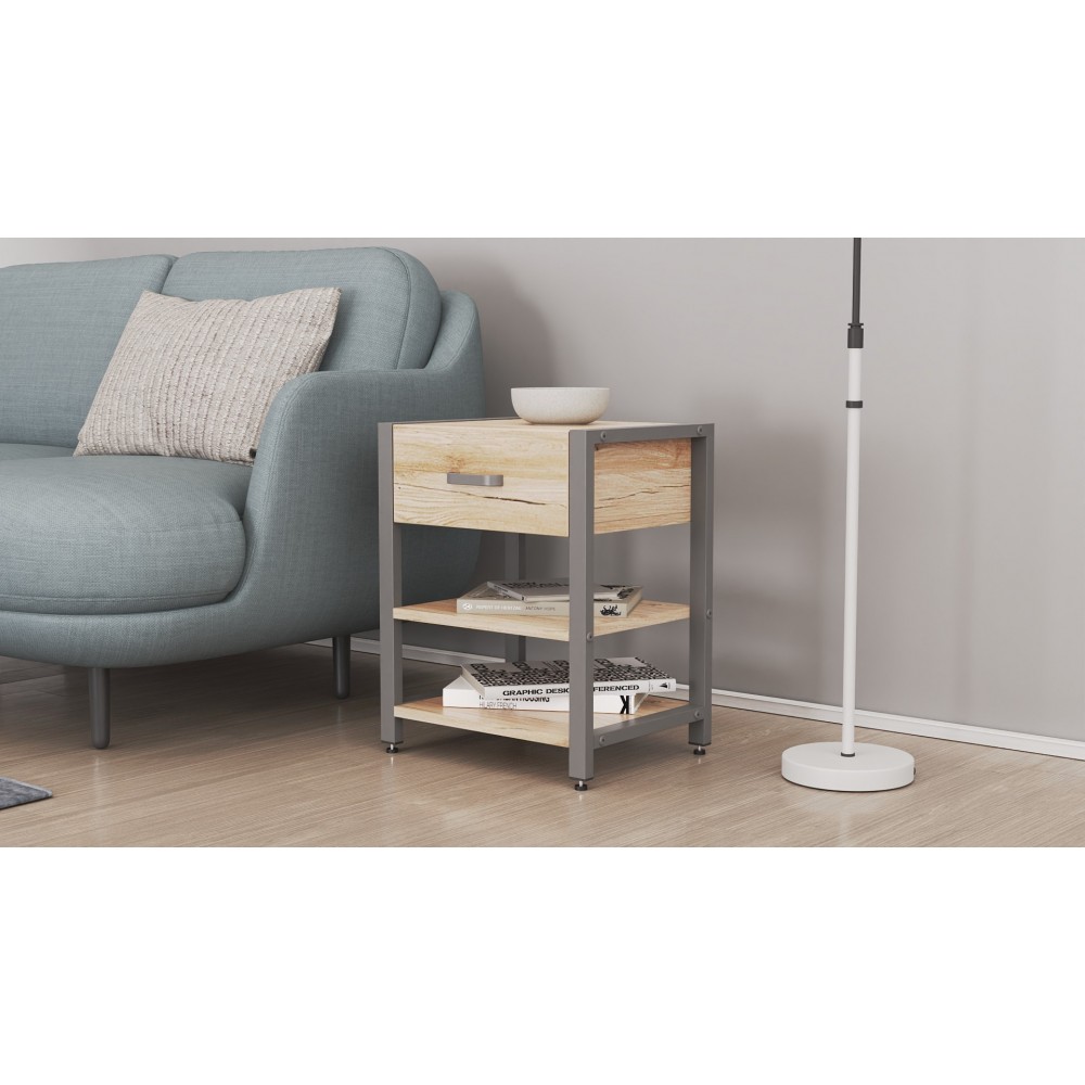 Тумба универсальная Ferrum-decor Вивьен 1/2 50x41x40 серый ДСП Дуб Сан-Марино 16мм (FRD-104134)