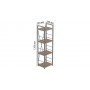 Этажерка 4/34 Ferrum-decor Серии Конект 120x34x28 серый ДСП Дуб Сан-Марино 16мм (FRD-104284)