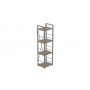 Этажерка 4/34 Ferrum-decor Серии Конект 120x34x28 серый ДСП Дуб Сан-Марино 16мм (FRD-104284)