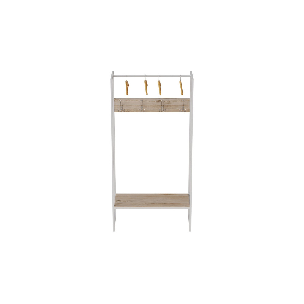 Вешалка напольная модульная Ferrum-decor Трелис 12 180x90x38 белый ДСП Дуб Сан-Марино 16мм (FRD-104314)