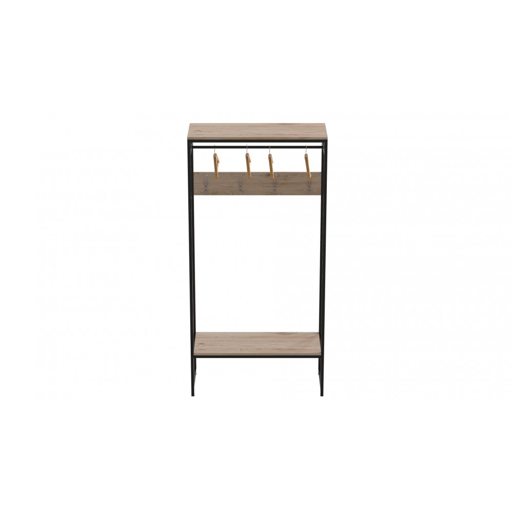 Вешалка напольная модульная Ferrum-decor Трелис 14 180x90x38 черный ДСП Дуб Сан-Марино 16мм (FRD-104344)
