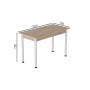 Стол кухонный Ferrum-decor Бенита 75x120x70 Белый ДСП Сан-Марино 16мм (FRD-105644)
