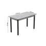 Стіл кухонний Ferrum-decor Маріо 75x120x60 Чорний ДСП Бетон 16мм (FRD-105584)