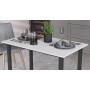 Стол универсальный Knap Ferrum-decor 750x1400x600 Черный металл ДСП Белый 16 мм (FRD-106354)