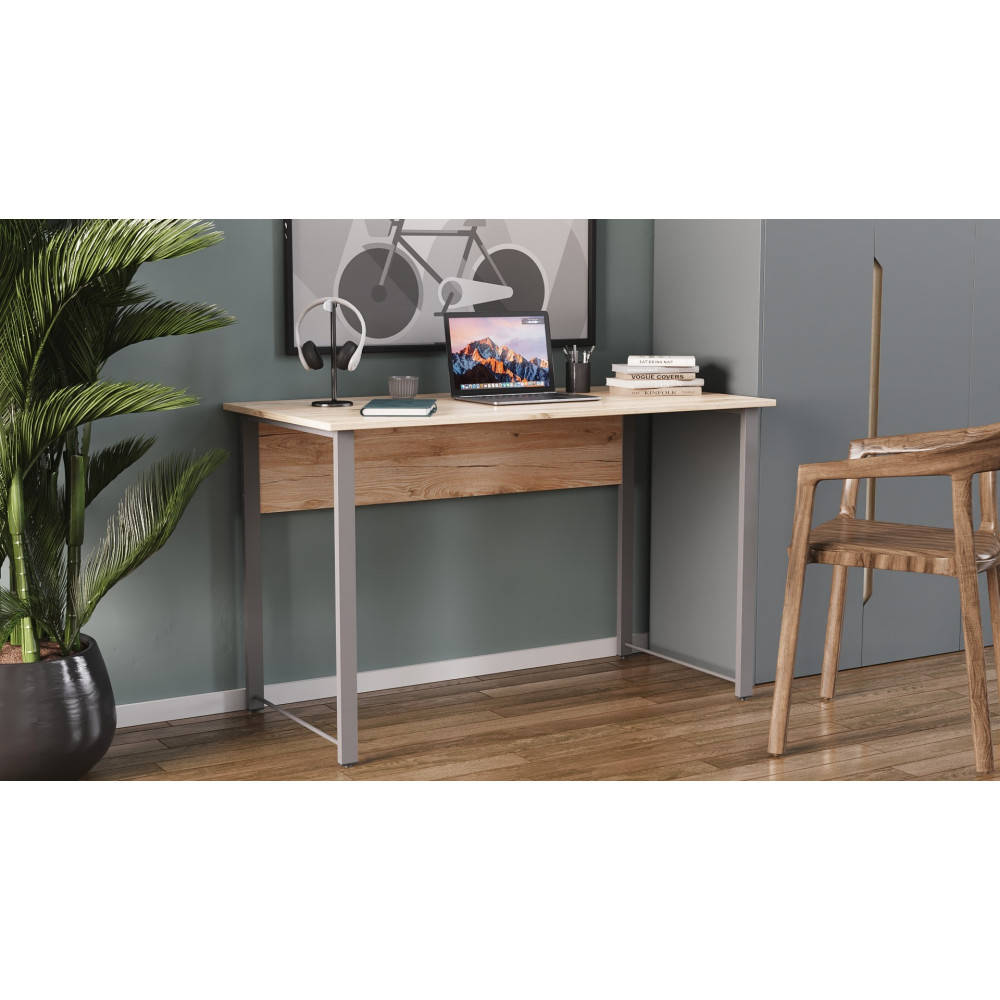 Компьютерный стол Ferrum-decor Курт 75x120x70 серый ДСП Дуб Сан-Марино 16мм (FRD-101870)