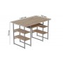 Компьютерный стол Ferrum-decor Тим 75x140x70 серый ДСП Дуб Сан-Марино 16мм (FRD-101900)