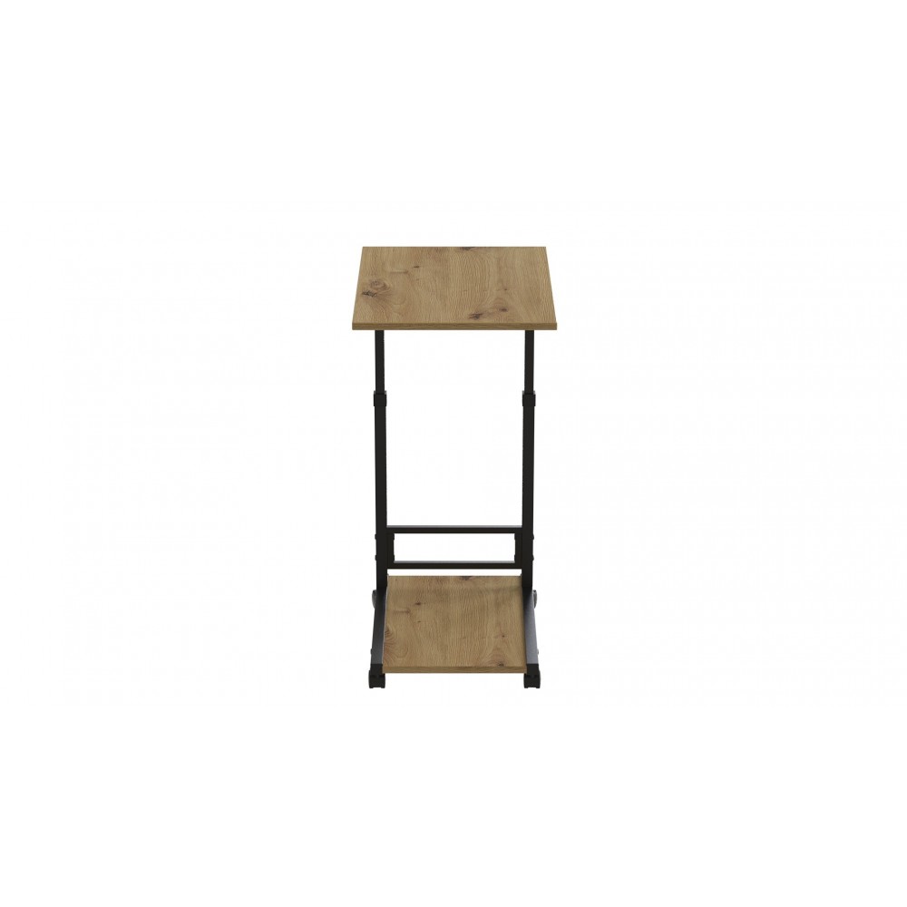 Стол приставной Ferrum-decor Френу 62x40x60 металл Черный ДСП Дуб Артизан 16мм (FRD-102510)