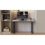 Стол письменный Кнап 2 Ferrum-decor 750x1400x700 Черный металл ДСП Белый 16 мм (FRD-106426)
