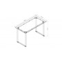 Стол письменный Кнап 2 Ferrum-decor 750x1400x700 Черный металл ДСП Белый 16 мм (FRD-106426)