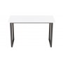 Стол письменный Кнап 2 Ferrum-decor 750x1400x700 Черный металл ДСП Белый 16 мм (FRD-106426)