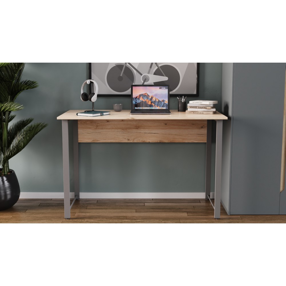 Компьютерный стол Ferrum-decor Курт 75x120x60 серый ДСП Дуб Сан-Марино 16мм (FRD-101840)