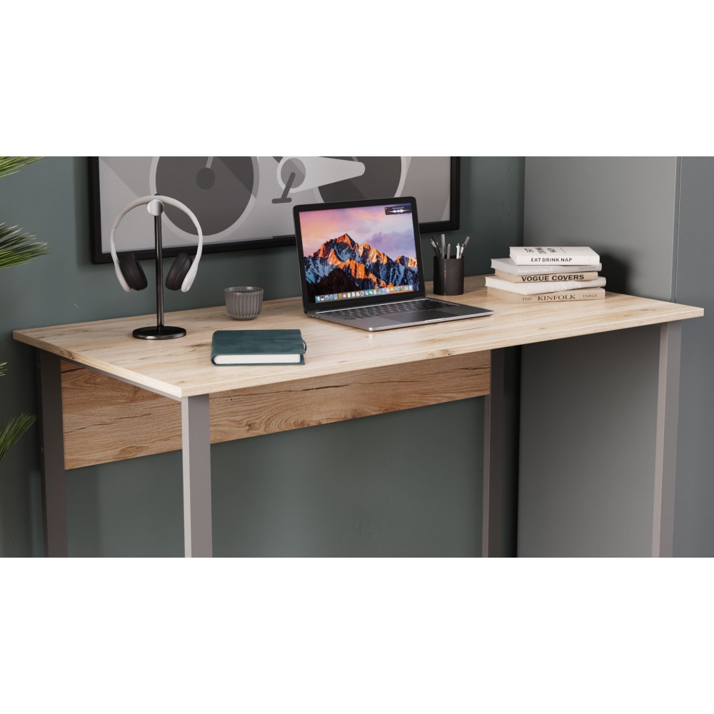 Компьютерный стол Ferrum-decor Курт 75x120x60 серый ДСП Дуб Сан-Марино 16мм (FRD-101840)
