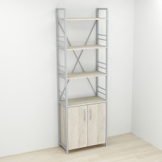 Етажерка 4/60 Ferrum-decor Серії Конект із тумбою 179x60x28 Сірий ДСП Сонома (FRD-102480)