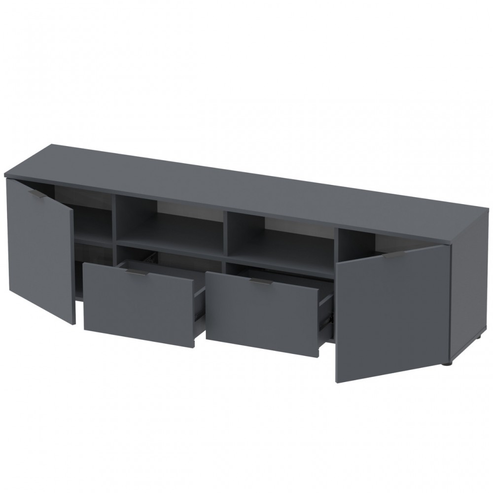 Тумба под ТВ Doros Рон 4 180х38х50 см Графит (DRS-011299)