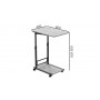Стол приставной Ferrum-decor Френу 62x40x60 металл Черный ДСП Бетон 16мм (FRD-102511)