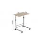 Стол приставной Ferrum-decor Амиго 62x60x40 металл Серый ДСП Дуб Сан-Марино 16мм (FRD-102541)