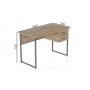 Компьютерный стол Ferrum-decor Дакота 75x140x70 серый ДСП Дуб Сан-Марино 16мм (FRD-102351)
