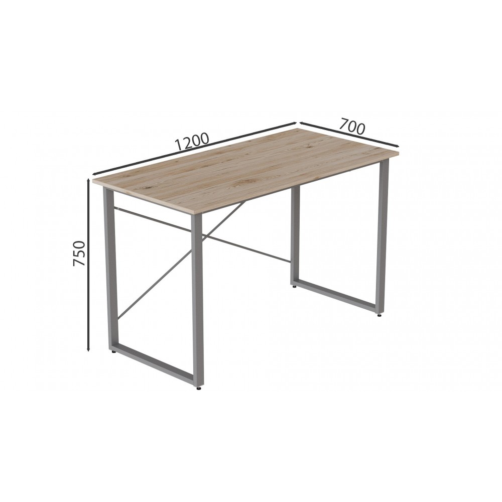 Компьютерный стол Ferrum-decor Дейв 75x120x70 серый ДСП Дуб Сан-Марино 16мм (FRD-102401)