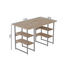 Компьютерный стол Ferrum-decor Карэн 75x120x60 серый ДСП Дуб Сан-Марино 16мм (FRD-102421)
