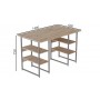 Компьютерный стол Ferrum-decor Карэн 75x140x60 серый ДСП Дуб Сан-Марино 16мм (FRD-102431)
