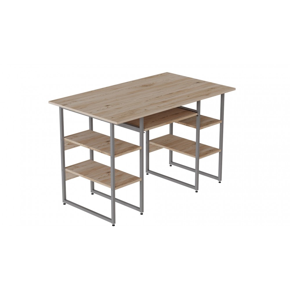 Компьютерный стол Ferrum-decor Тим 75x140x60 серый ДСП Дуб Сан-Марино 16мм (FRD-102471)