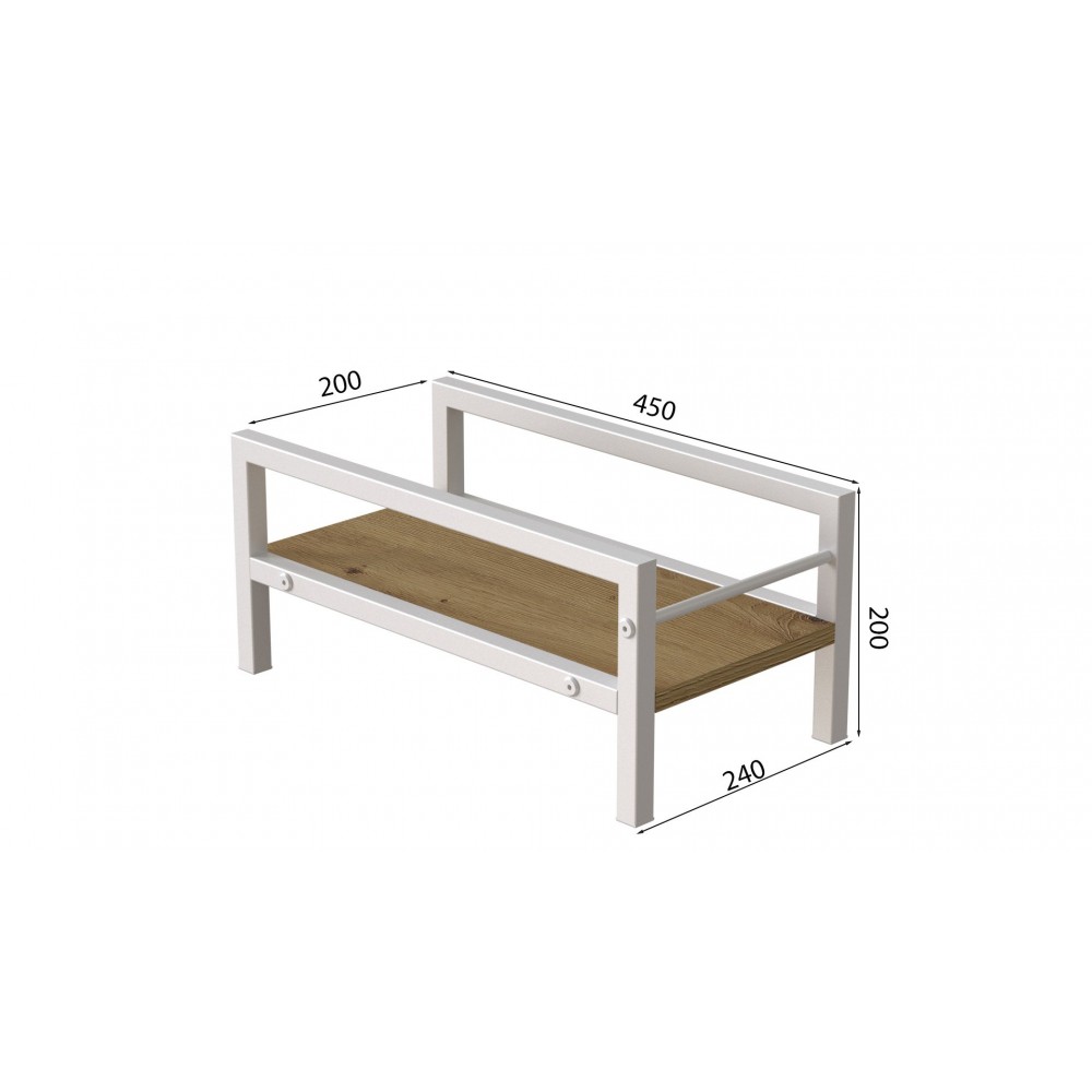 Подставка для системного блока Ferrum-decor Ники 21x24x45 Белый ДСП Дуб Артизан 16мм (FRD-105297)
