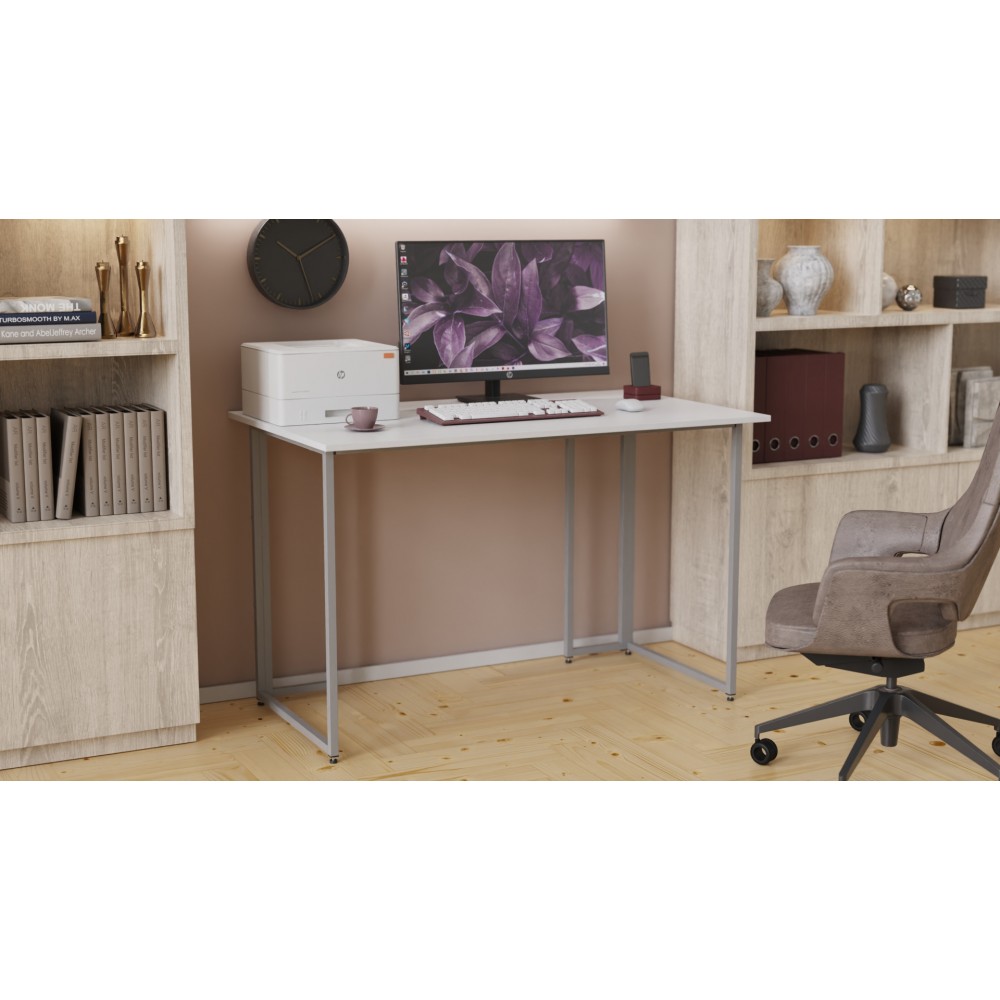 Письменный стол Ferrum-decor Ханна 75x140x70 серый ДСП Белое 16мм (FRD-101441)