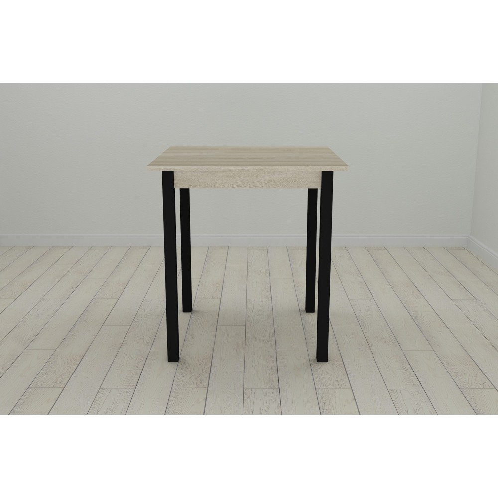Стол кухонный Ferrum-decor Диего 75x80x80 Черный ДСП Сонома 16мм (FRD-106309)