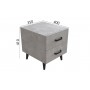 Тумба Віва 2 на конусних ніжках Ferrum-decor 41x35x40 Чорний метал ДСП Бетон 16 мм (FRD-106809)