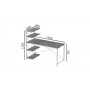 Компьютерный стол Ferrum-decor Джек 75x140x70 Белый ДСП Бетон (FRD-105320)