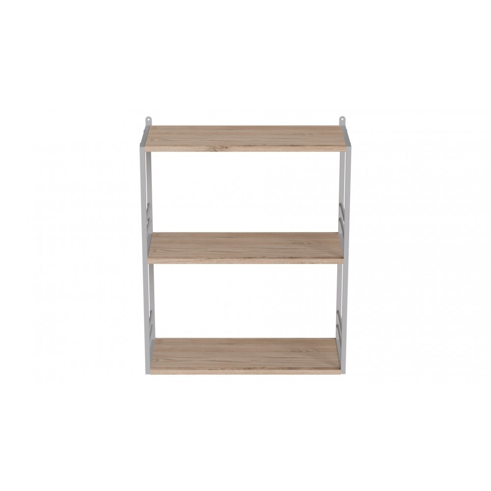 Книжкова полиця універсальна Ferrum-decor Стім 2 74x63x26 білий ДСП Дуб Сан-Марино 16мм (FRD-104110)