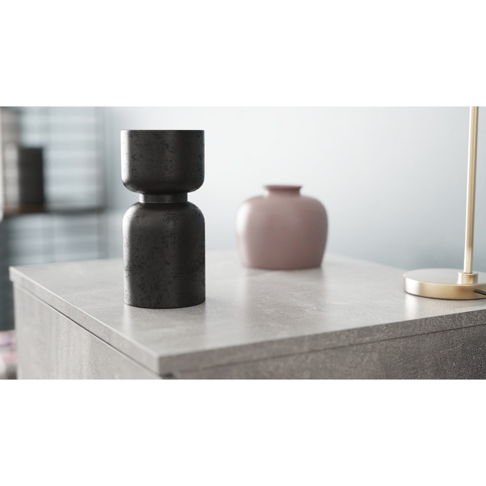 Стол-тумба трансформер Смарт 1/2 Ferrum-decor 750x1450x600 ДСП Бетон 16 мм (FRD-105080)
