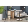 Стол-тумба трансформер Смарт 3/1 с этажеркой Ferrum-decor 1430x1450x500 Черный металл ДСП Дуб Сан-Марино 16 мм (FRD-105110)