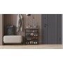 Полка для обуви Слайм 4 Ferrum-decor 820x630x260 Черный металл ДСП Белое 16 мм (FRD-105160)