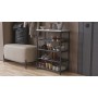 Полка для обуви Слайм 4 Ferrum-decor 820x630x260 Черный металл ДСП Белое 16 мм (FRD-105160)