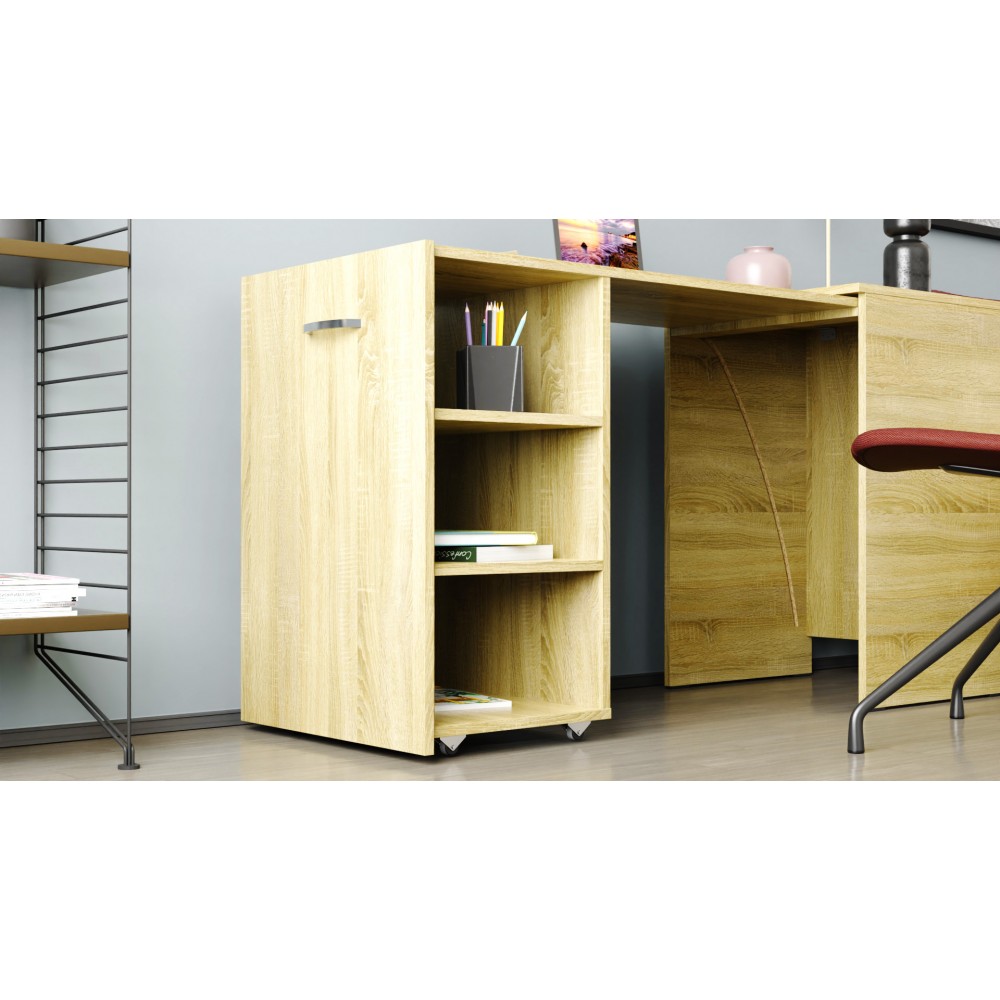 Стол-тумба трансформер Смарт 1/1 Ferrum-decor 750x1450x500 ДСП Дуб Сонома 16 мм (FRD-105070)