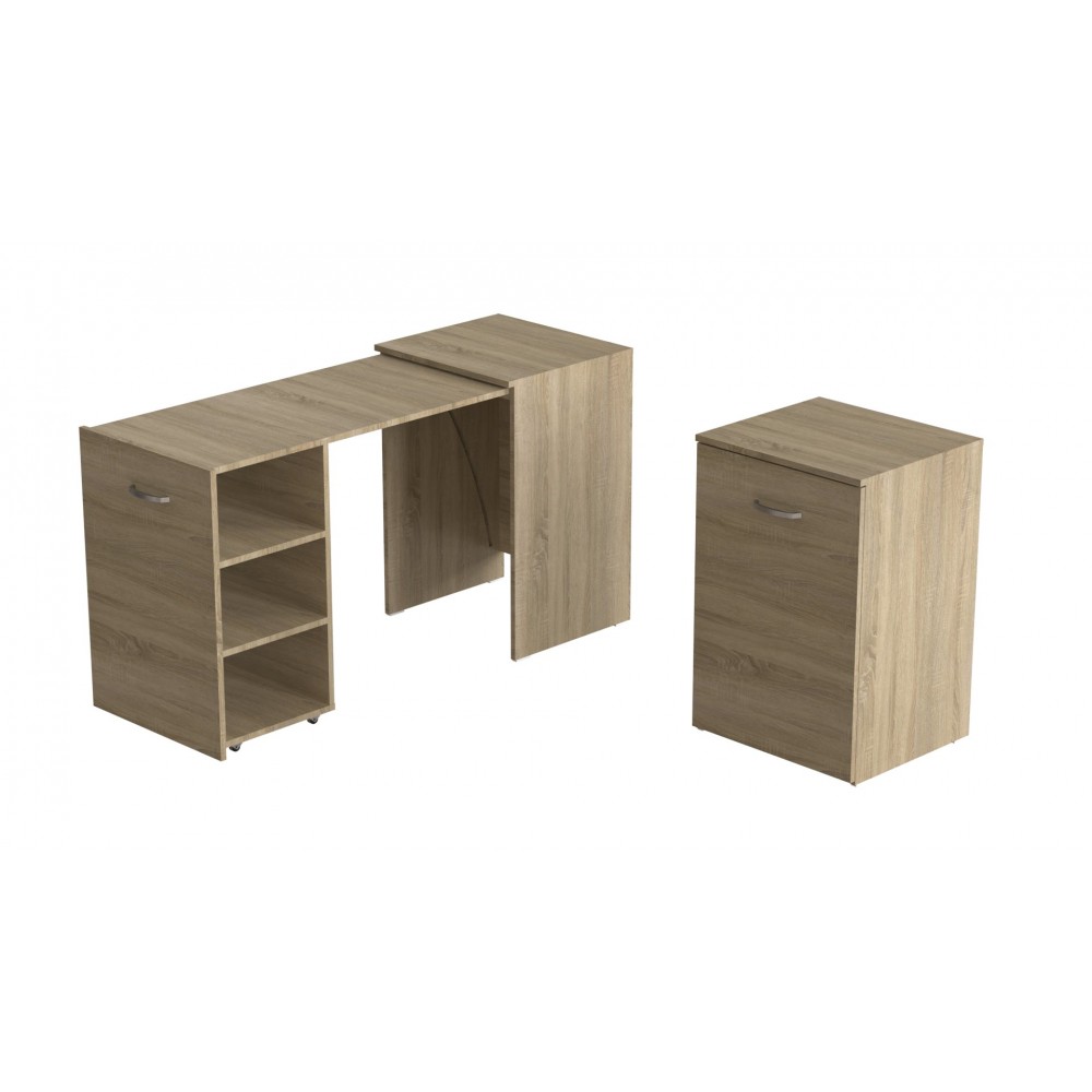 Стол-тумба трансформер Смарт 1/1 Ferrum-decor 750x1450x500 ДСП Дуб Сонома 16 мм (FRD-105070)