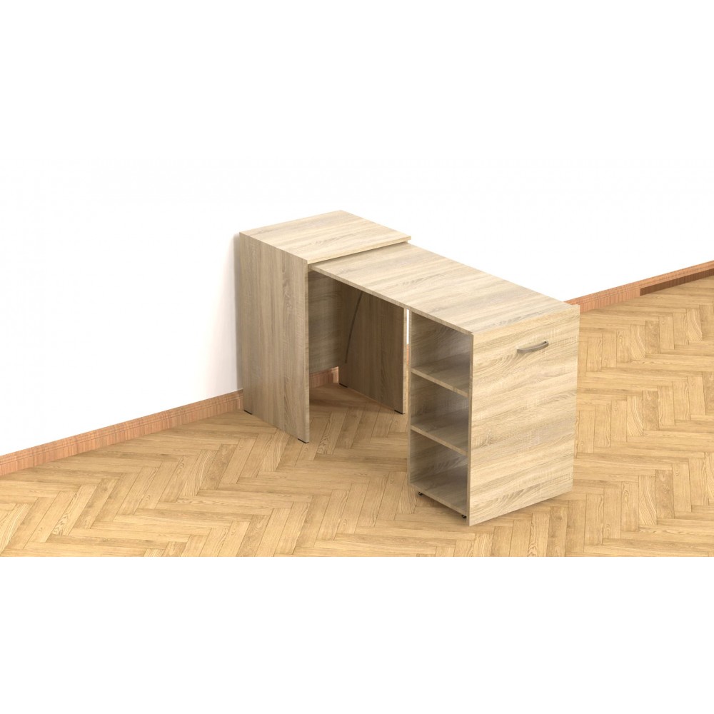 Стол-тумба трансформер Смарт 1/1 Ferrum-decor 750x1450x500 ДСП Дуб Сонома 16 мм (FRD-105070)