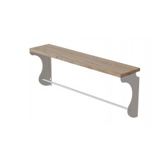 Полиця настінна Ferrum-decor Юзібі 270x500x150 метал Білий ДСП Дуб Сан-Марино 16 мм (FRD-102661)