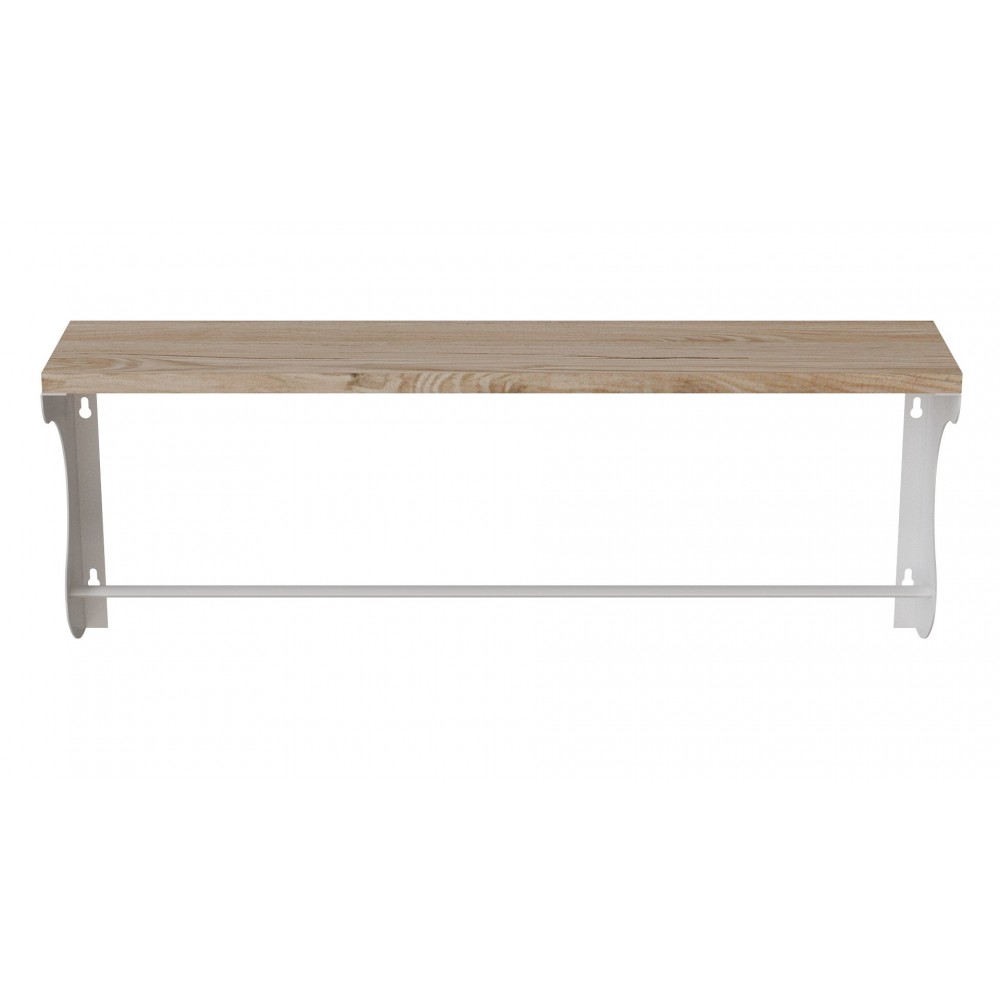 Полиця настінна Ferrum-decor Юзібі 270x500x150 метал Білий ДСП Дуб Сан-Марино 16 мм (FRD-102661)