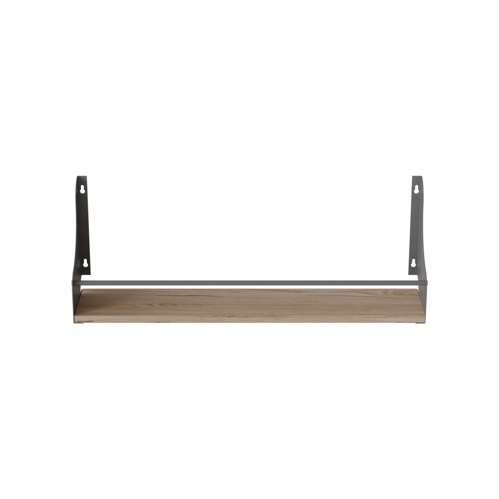 Полка настенная Ferrum-decor Изи 260x600x150 металл Серый ДСП Дуб Сан-Марино 16 мм (FRD-102941)