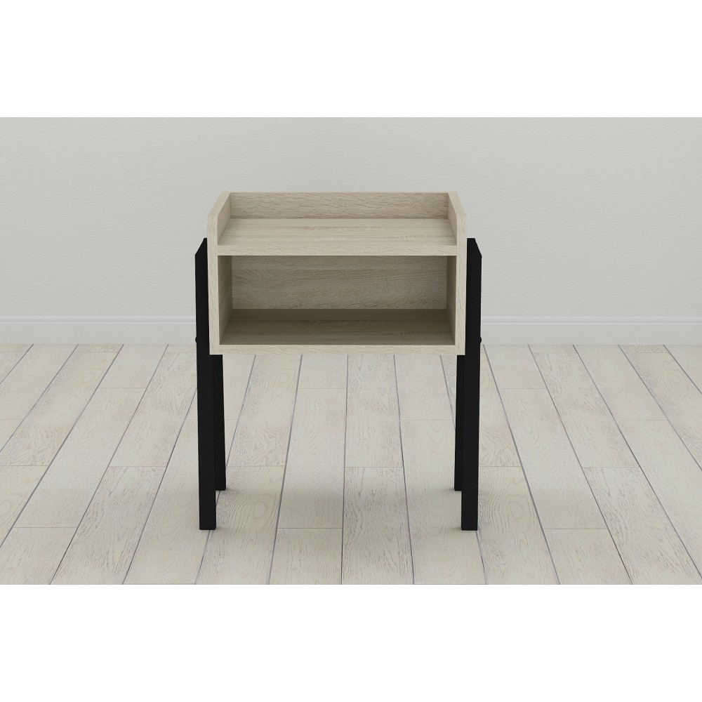 Тумба модульная Ferrum-decor Джузи 540x450x320 металл Черный ДСП Сонома 16 мм (FRD-102971)