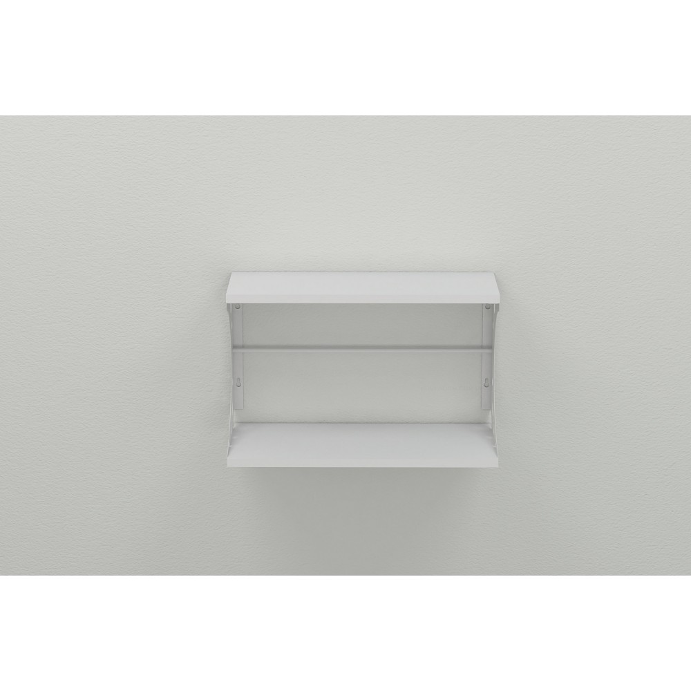 Настінна полиця Ferrum-decor Букін 330x700x240 метал Білий ДСП Біле 16 мм (FRD-102891)