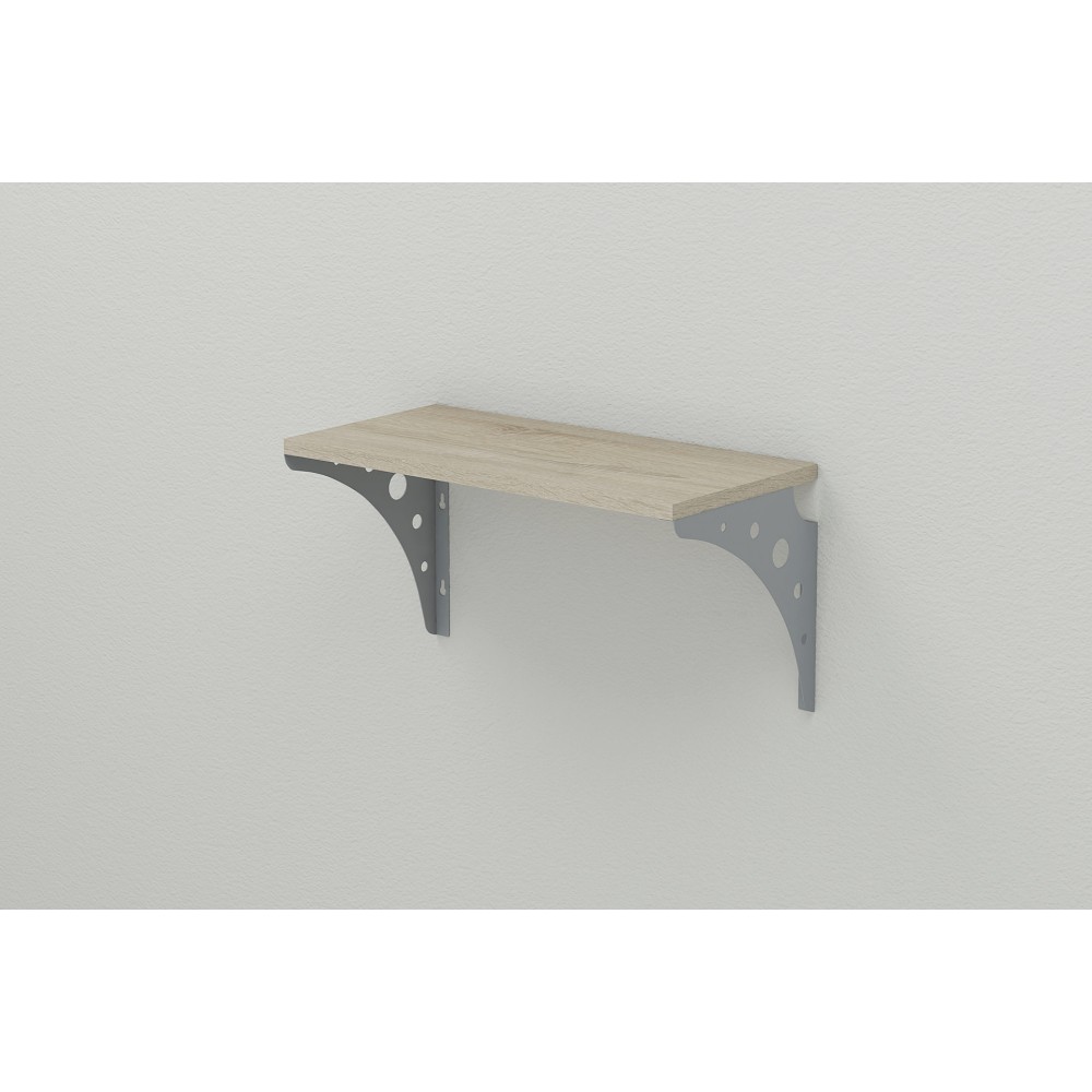 Полка настенная Ferrum-decor Ханди 2 240x500x240 металл Серый ДСП Сонома 16 мм (FRD-102571)